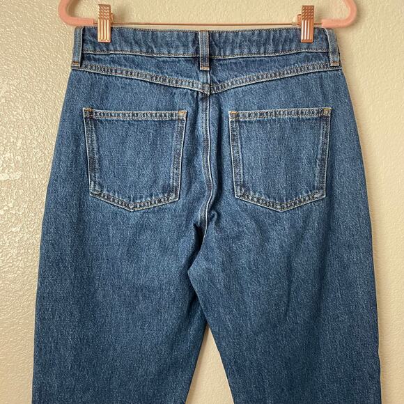 Sezane Jeans Womens EU 38 US 6 Blue Flare Ankle Mid Rise Laurence Trouser Denim - Picture 7 of 11